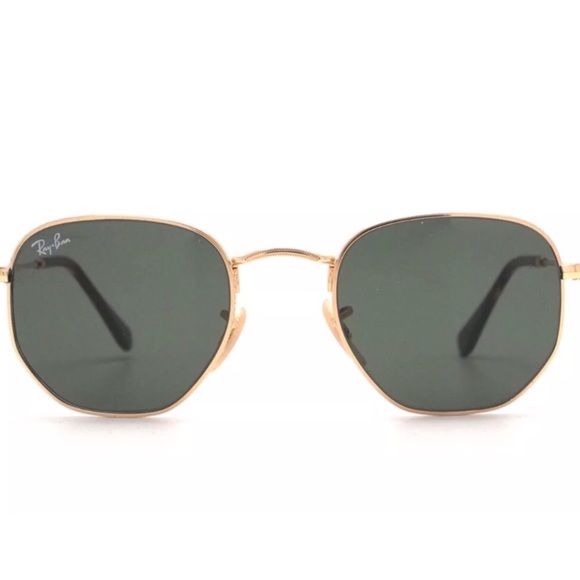 Ray Ban hexagon gold frame sunglasses - Picture 3 of 8